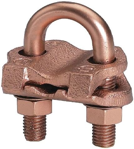 Pipe Ground Clamp, 1/0AWG, 4In