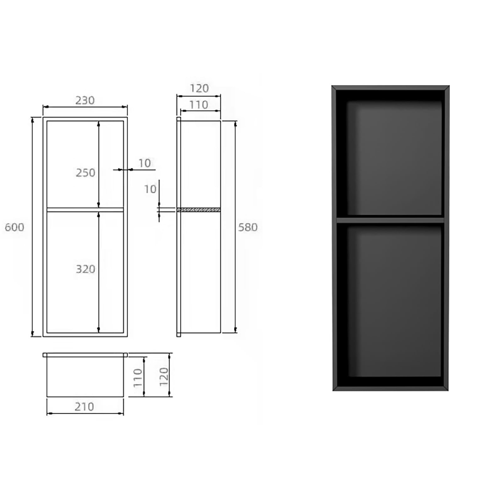 Estante de ducha de acero inoxidable de 90 x 28 cm, doble nivel, instalación sin taladrar, sin azulejos, almacenamiento integrado de jabón y artículos de tocador, elegante acabado negro