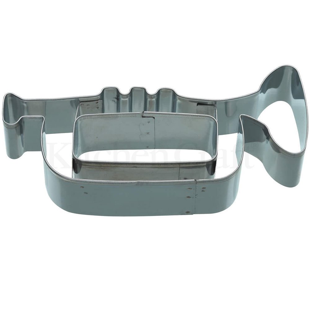 Kitchencraft Silver Kitchen Craft Trumpet-Design Cookie Cutter, Metal, 12 X 12 X 16 Cm
