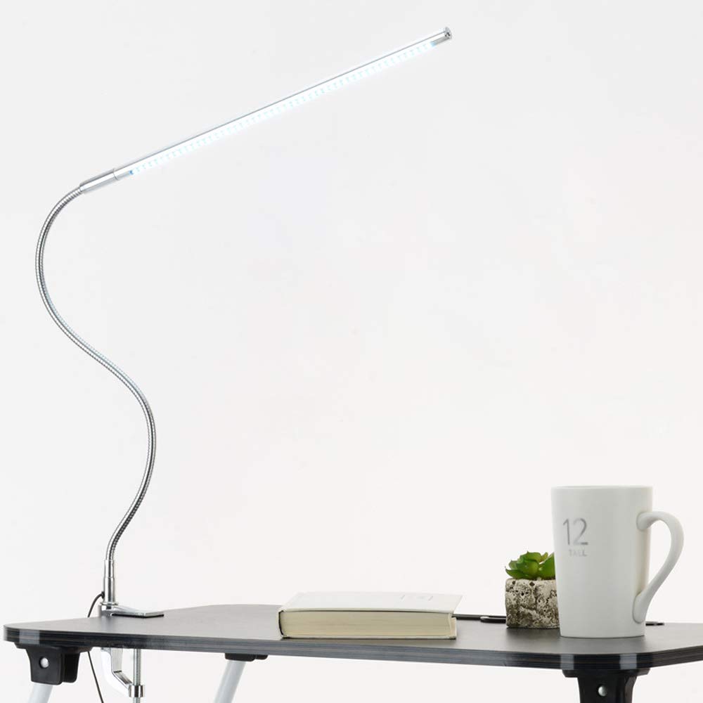 Lampada da tavolo a LED, clip per luce notturna, lampade da tavolo per la lettura con clip per libri, lampada da tavolo girevole, lampada da tavolo per casa, ufficio, lettura, lavoro, studio