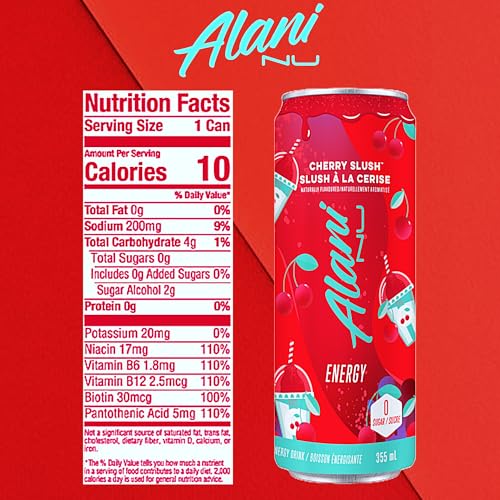 Alani Energy Slush | Pink Slush, Cherry Slush, and Blue Slush | Pre Workout Energy Drinks | Gluten Free, Vegan, Vitamins B6 and B12, Biotin | 12 Fl oz Cans | Variety Pack of 6 | Plus one Canned Water to Help you stay Hydrated - Limited Edition