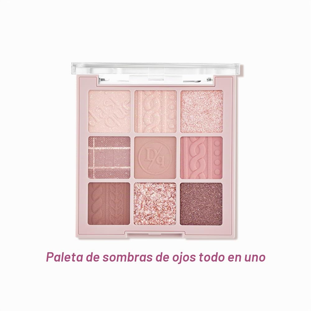 dasique Paleta de sombras n.° 16 Violet Knit l Vegana, libre de crueldad animal l 9 tonos mezclables en acabados suaves, mate y brillantes con hermosas perlas