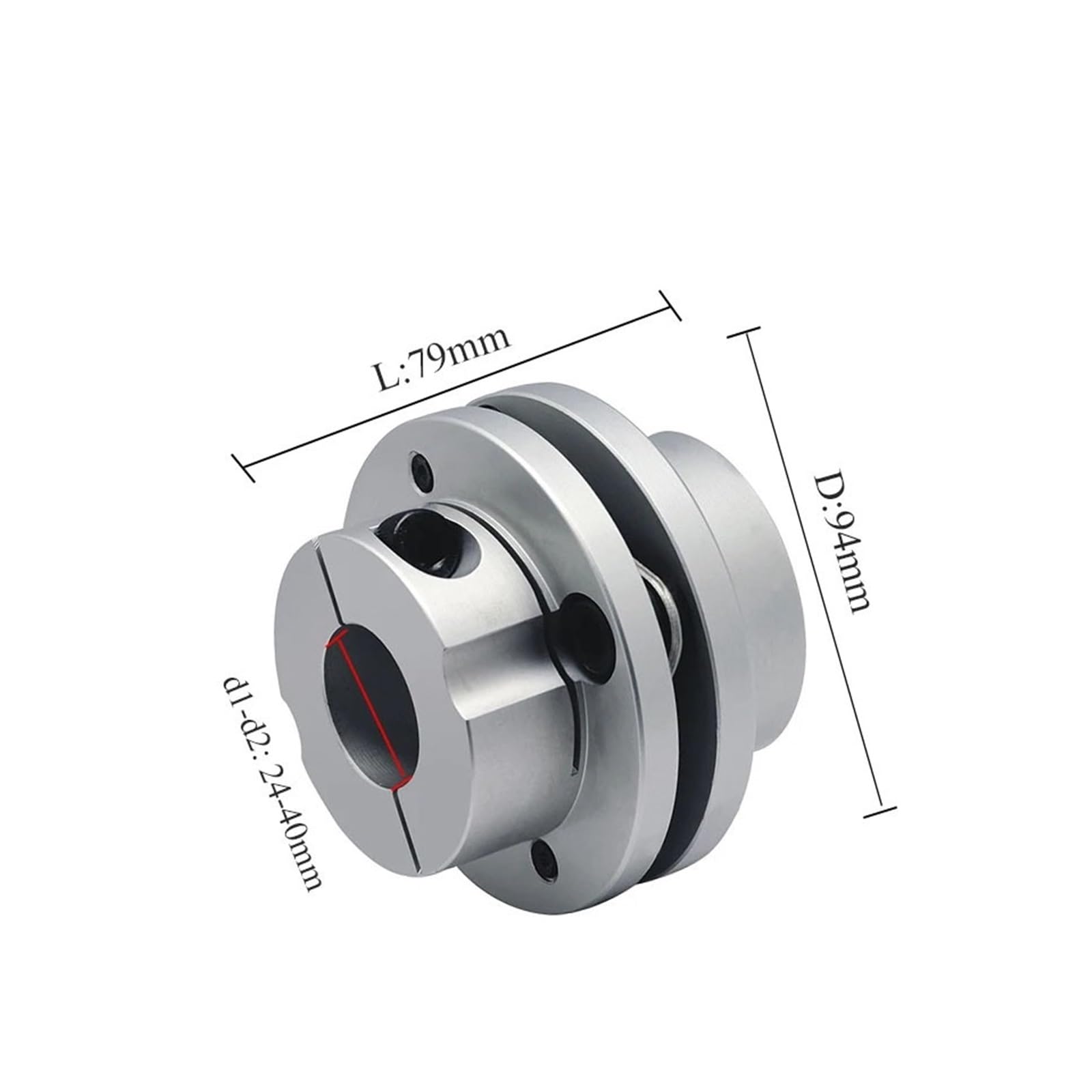 Abgestufte elastische Membrankupplung, Motorflanschkupplung 94 x 79(94X79-24X36)