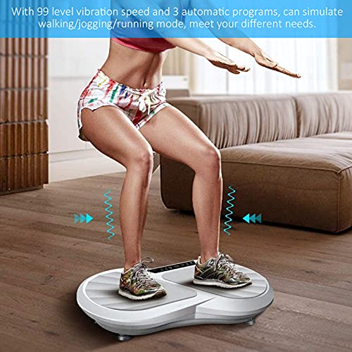 AYNEFY Fitness Vibrationsplatte Vibrationstrainer Rüttelplatte mit LCD Touchscreen Fernbedienung Widerstandsband… – Bild 3