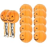 LEDMOMO 12個ハロウィンパーティー用南瓜装飾用ペーパー 南瓜デザイン ヒ