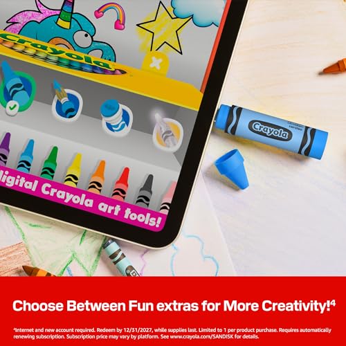 Image of SANDISK Crayola USB Type-C 128GB, Upto 300 MB /s, Crayon Design Pendrive for Smartphone, Tablet & Laptop, Cerulean Blue, 5Y Warranty (SDCZIC-128G-G46B)