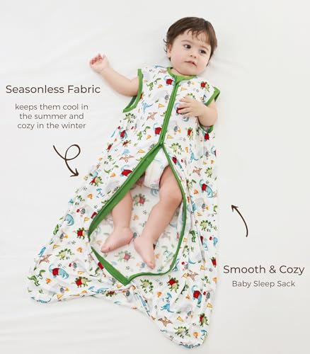 Image of Baby Sleep Sack Soft Wearable Blanket 2-Way Zipper Sleeping Bag for Girls Boys 0-3T, Viscose Made from Bamboo