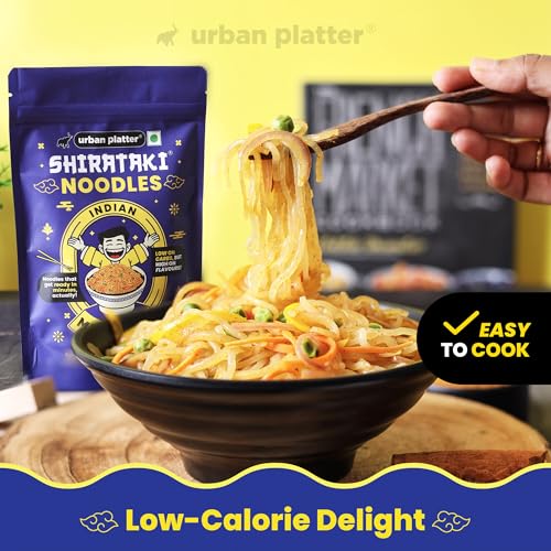 Image of Urban Platter Indian Mast Masala Shirataki Noodles, 279g (Konjac Noodle | Keto-friendly, Low-Carb, Fat-free | Zesty Indian Masala | Ready in Minutes)