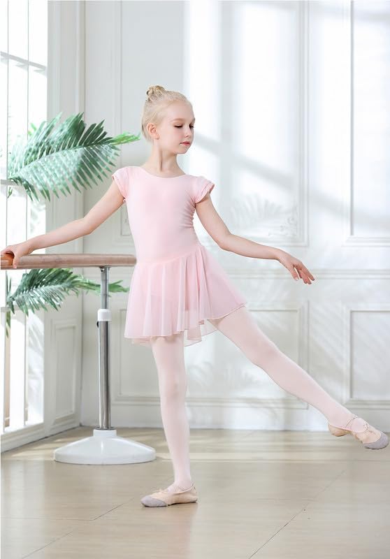DIPUG Ballet Tights for Girls Thick Soft Footed Dance Tights for Toddlers  and Kids