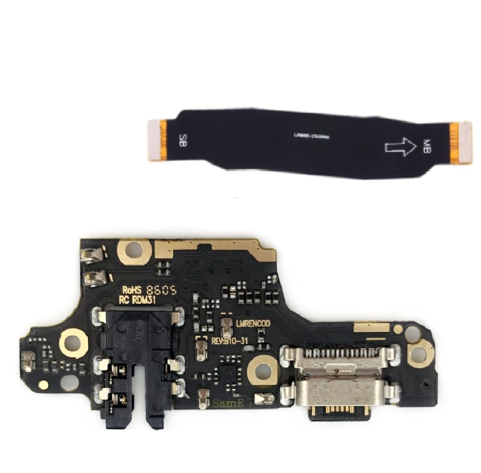  per XIAOMI REDMI Note 9S / 9 Pro Kit 1 tovaglia di collegamento scheda madre + 1 connettore di ricarica con chip, compatibile con ricarica rapida
