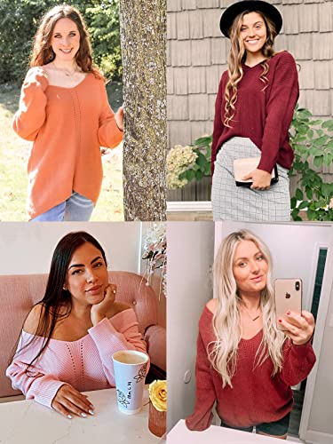 Image of Iandroiy Women's Batwing Sleeve Off Shoulder Loose Oversized Baggy Tops Sweater Pullover Casual Blouse T-Shirt