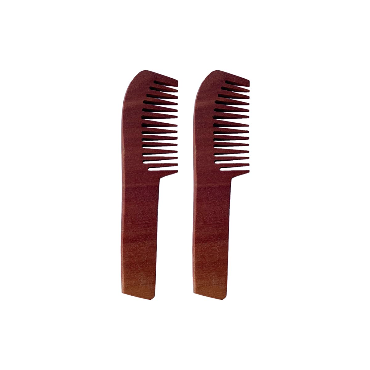 Kit 2 pente de madeira maciça rústica 22CM para cabelo barba