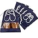 Produktbild Schuhtasche Schuhbeutel mit Zugband Wasserabweisend Schmutzabweisender Schuhsack Reise Trennung von Schuhen Kleidung Reisezubehör Shoe Bag Boot Bag (Marineblau, 5 Stück 17"X12" Schuhtasche)