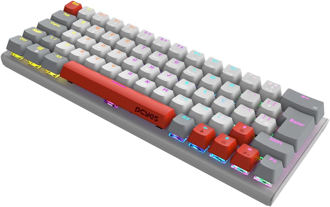 51EtRWWmSfL._AC_SL1200_ TECLADO MECÂNICO GAMER PCYES KUROMORI 60% WHITE GHOST - SWITCH BLUE - LED RAINBOW - PTKMWG60BL