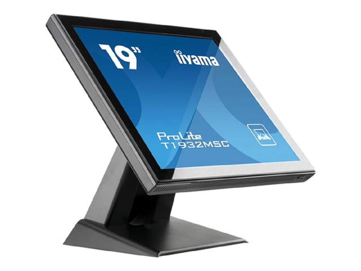 iiyama ProLite T1932MSC-B2X 48 cm (19 cali) IPS monitor LED SXGA 10 punktowy Multitouch pojemnościowy (VGA, DVI, USB do Touch, IP54) czarny