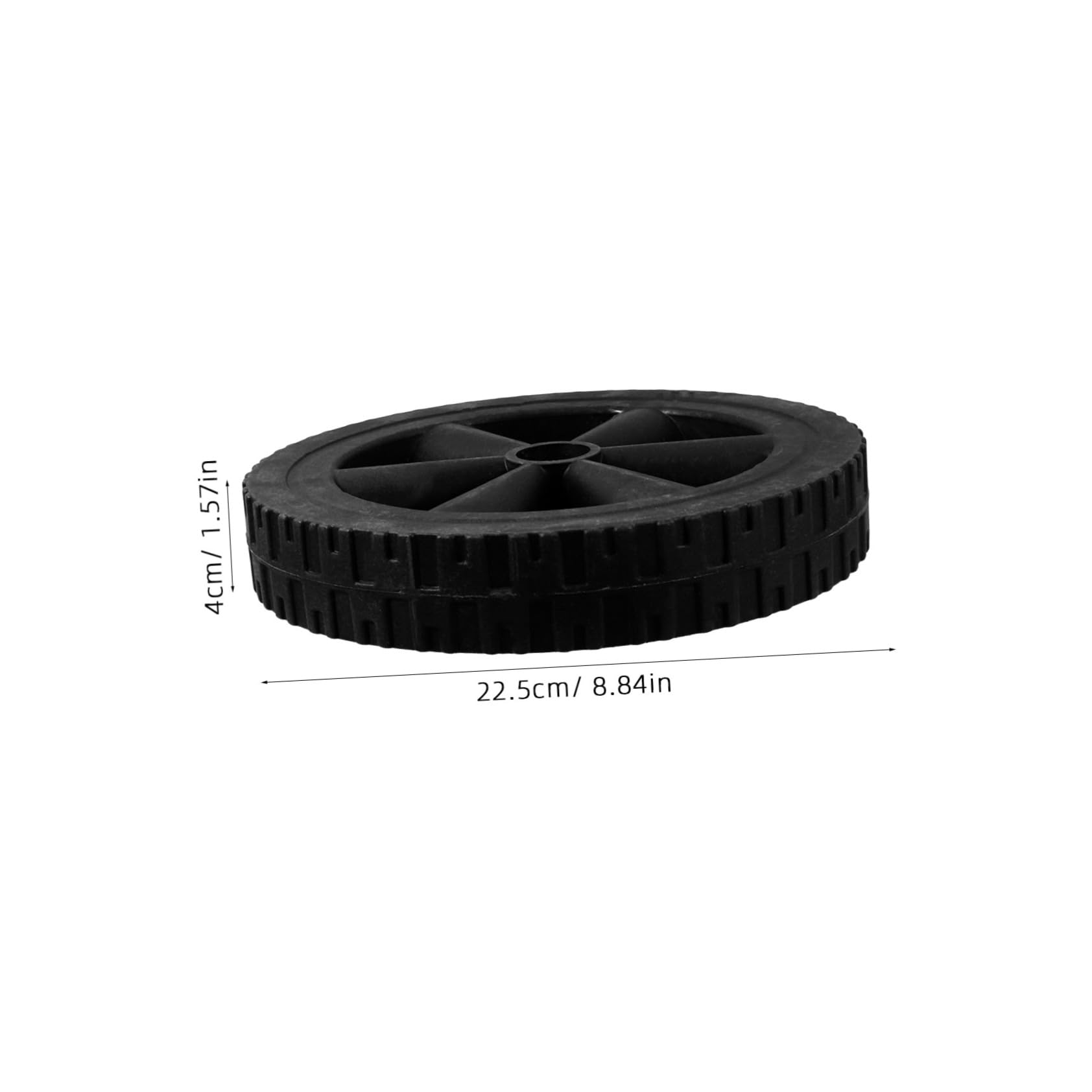 ULTECHNOVO Ruote di Ricambio in Gomma e Plastica Carrello e Barbecue , 2 Pezzi per Nere , Silenziose , Portata Elevata , Facili da Installare