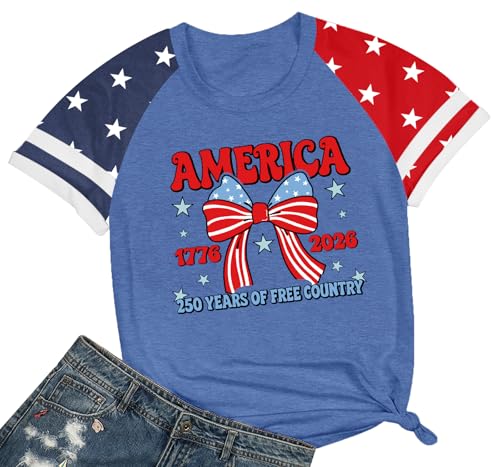 Image of Ithalt Boys Girls USA Shirts Kids 4th of July Shirts American Flag Tshirt Patriotic Top Independence Day Outfit 5-13y
