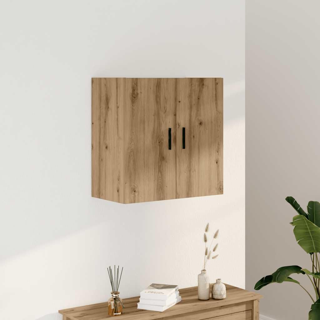 vidaXL Wandschrank Artisan-Eiche 60x31x60 cm Holzwerkstoff, Schrank, Hängeschrank, wandmontierter Vitrinenschrank, Aufbewahrungsschrank