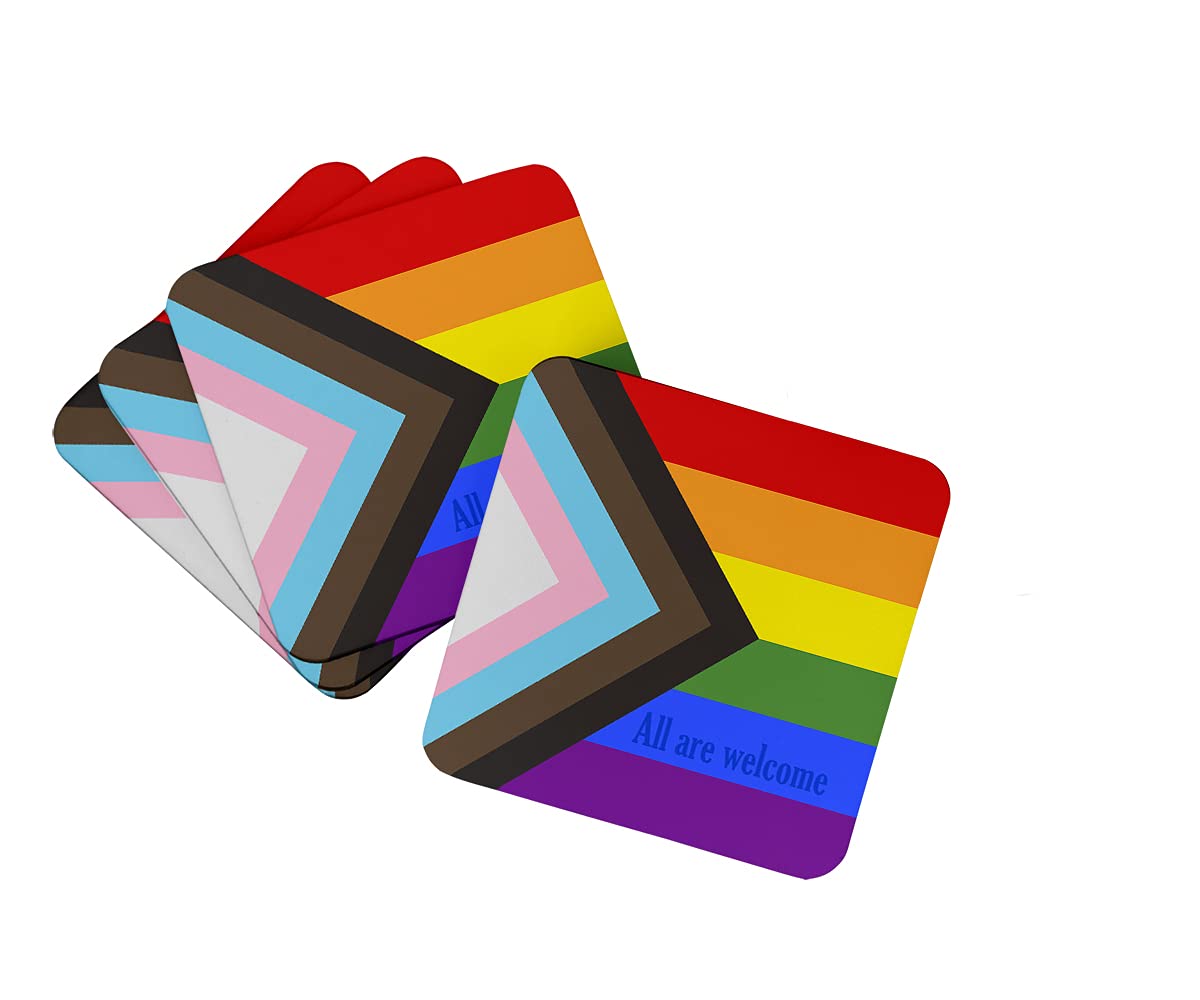 Dessous de verre mousse Gay Progress Pride antidérapant