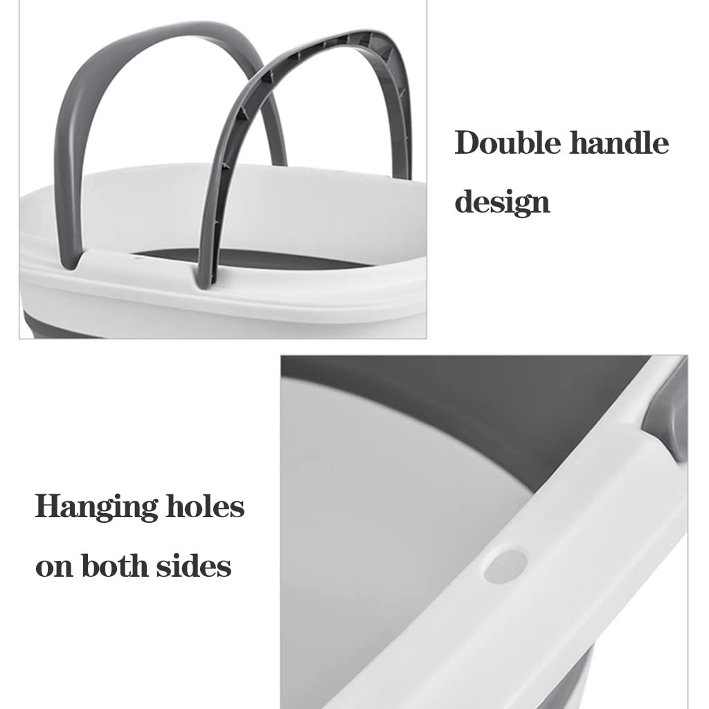 Panier à linge pliable en plastique – Lavabo portable pour camping, pique-nique – Baignoire pliable avec poignée robuste