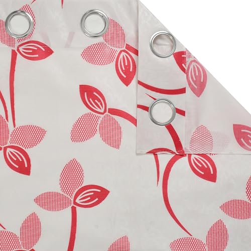 Image of Floral Printed Home Decor Curtains for Living Room, Bedroom Doors and Windows Panel, Parda, Eyelets Hanging, Pink, 4 x 6 Feet, 1 Piece