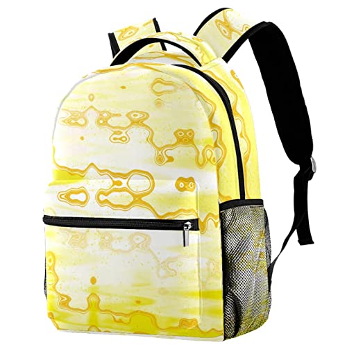 Mochila para portátil cómoda y bolsas de viaje antirrobo con patrón amarillo