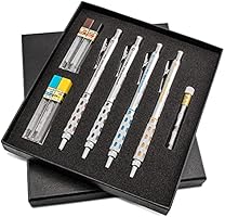 Pentel Arts GraphGear 1000 Premium Gift Set with Refill Leads & Erasers (PG1000BXSET) , Black , 0.3mm, 0.5mm, 0.7mm, 0.9mm