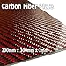 (1) Red Carbon Fiber Plate - 200mm x 300mm x 2mm Thick - 100% -3K Tow, Plain Weave -High Gloss Surface
