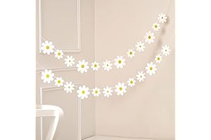 2 Packs Daisy Boho Banner Party Decorations