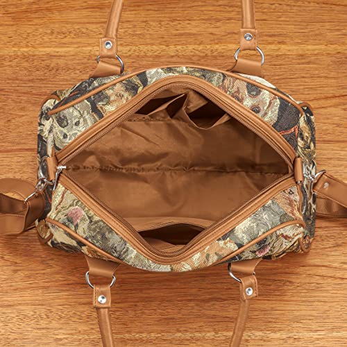Animal Tapestry Barrel Handbag3