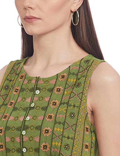 Image of Max Women Embroidered A-Line Below The Knee Dress