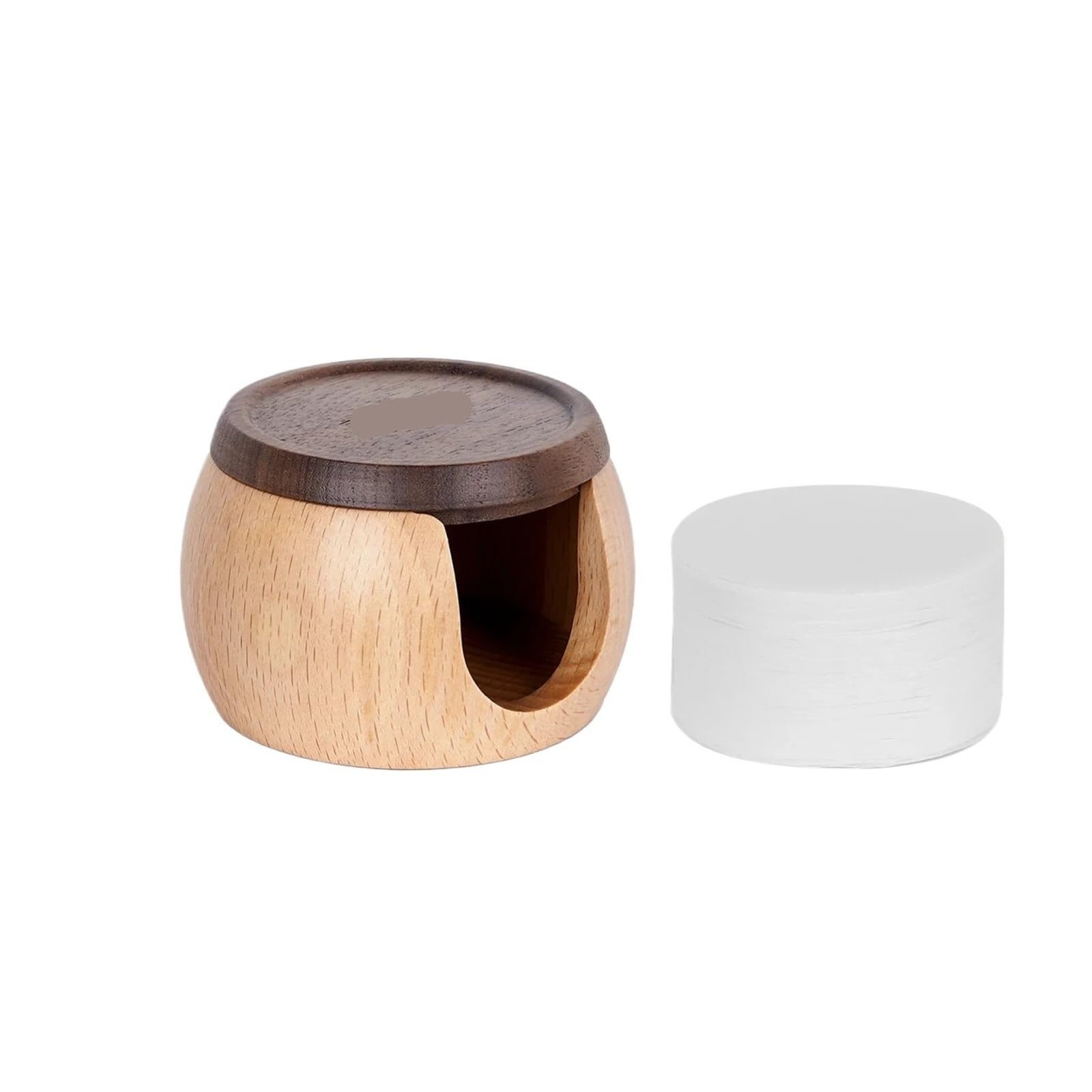 Caja De Madera Espresso Y Filtros De Papel De 200 Piezas, Compatibles Con IKAPE, Filtros De Papel De Pantalla De Disco De Café For Cesta De Portafiltros De 51/54/58 Mm(51MM 201pcs)