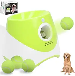 Lançador Automático de Bolas para Cães,Arremessador de Bolinha Pet, Adequado para bolas de 1,97 pol, Lançador de Bolas para Animais de Estimação, Lançador de Bola de Tênis de 3 a 9 m