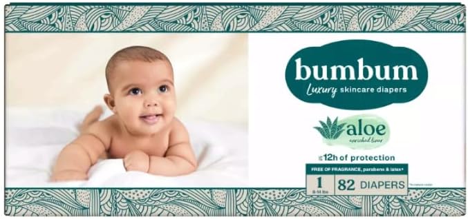 Bum-Bum Luxury Fragrance-Free Disposable Diapers - (Select Size and Count) (Size-1)