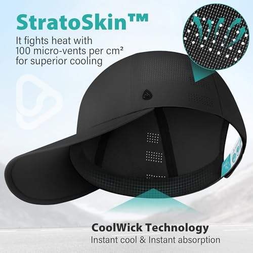 Image of AOPREL Cooling Running Hat for Men & Women Quick-Dry Breathable Performance Hat Lightweight UPF 50+ Unstructured Baseball Cap