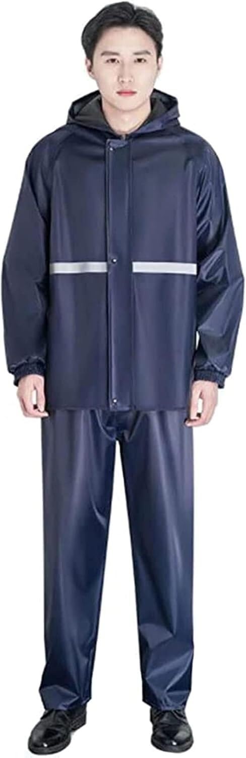 VUIKLCty Men's Raincoats And Women's Outdoor Waterproof Raincoats, Hooded Raincoats, Suitable For Fishing And Camping(3XL)