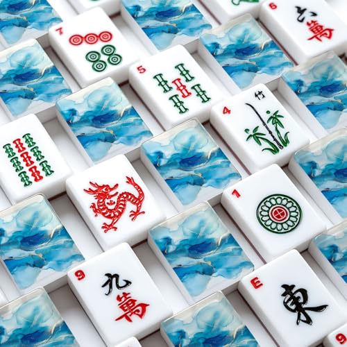 Juego de Mesa American Mahjong Juego Completo 166 Fichas miniatura 4