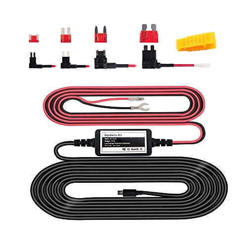 Dash Cam Hardwire Kit, Upgrade Mini USB Hard Wire Charger Power Cord Kit