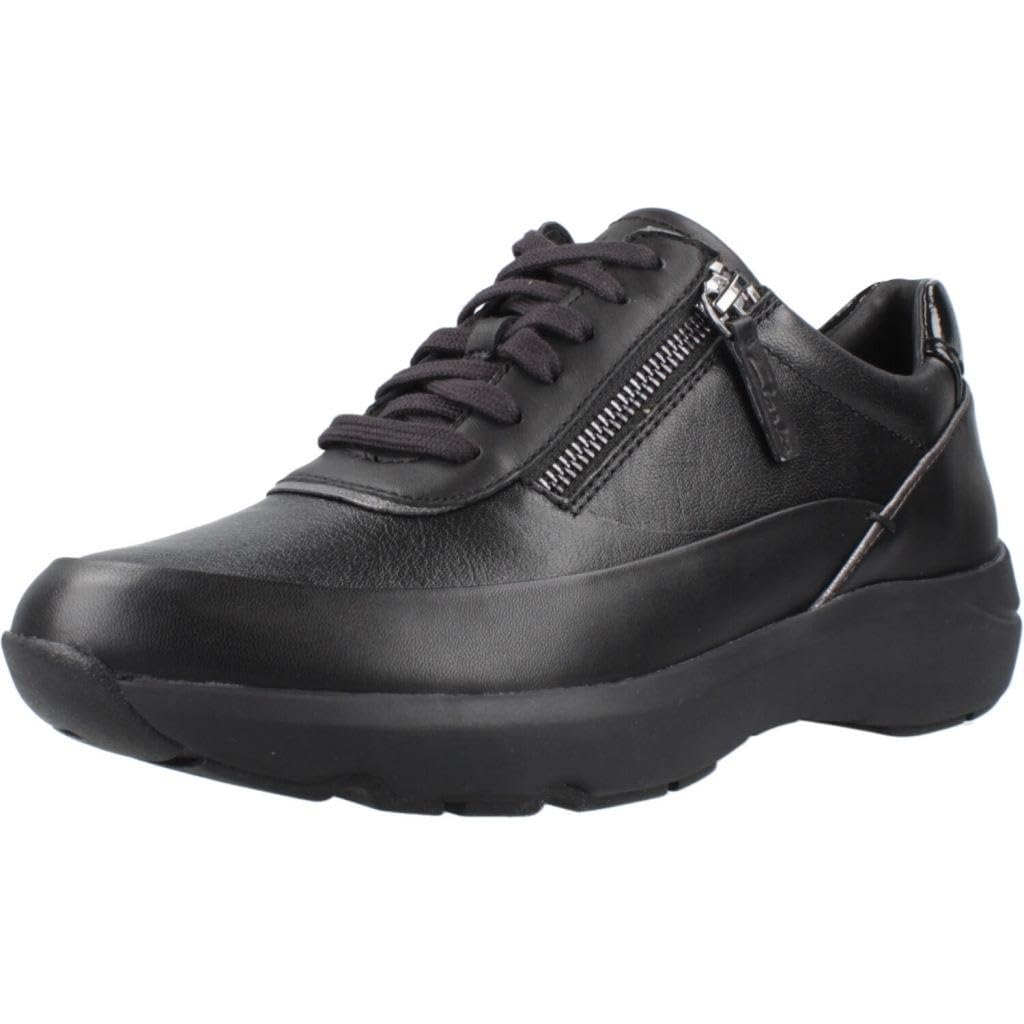 Clarks Tivoli Zip Womens Black Combi, 4.5