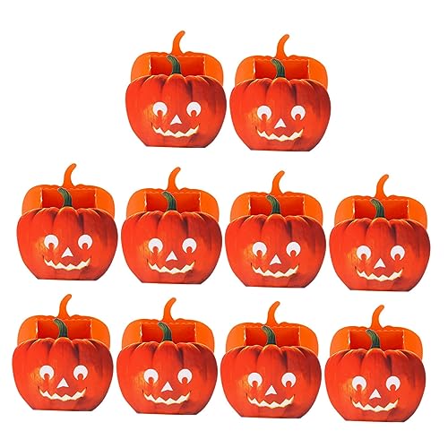 OSALADI Pumpkin Lanterns 20 Pack Tea Light Holder Bags for Halloween Decor Random Style