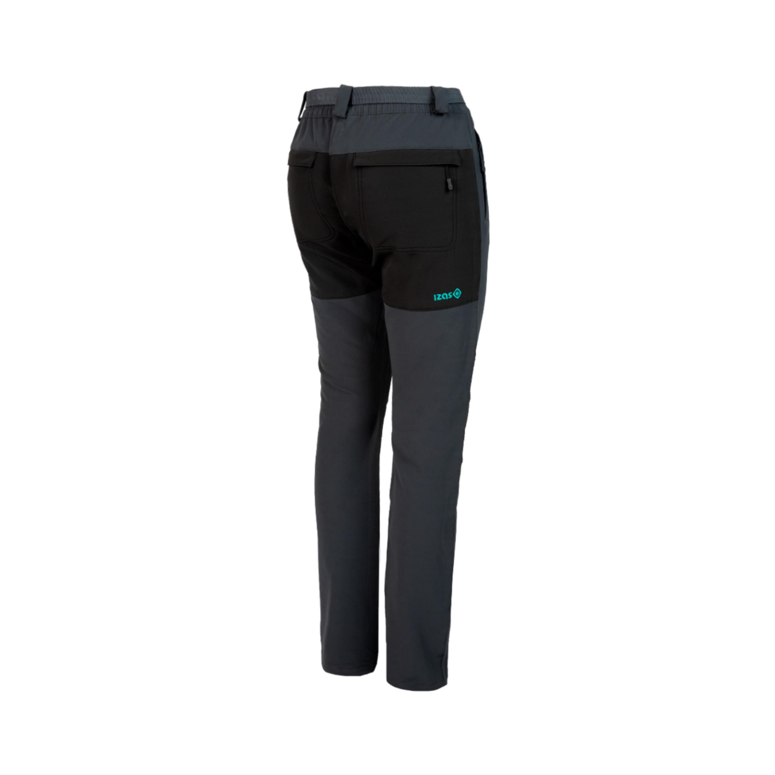 Izas Vinson W Pantalón Mount-Stretch para Mujer. Repelente al Agua, Transpirable y elástico. Interior perchado y Rodillas Preformadas. Bolsillos con Cremallera y Tapeta. Ajuste Relajado