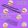 Teenitor 300pcs Hair Pins Bobby Pins Black, 100 Black Bobby Pins 2 2.75100 Hair Pins for Women and 100 Clear Hair Bands Kit, U Pins for Buns 2 2.36