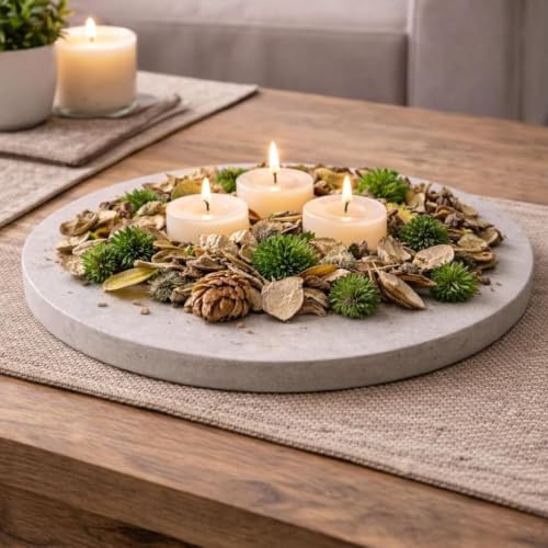 WALWI Duftpotpourri Set Sandelholz & Patschuli |Warmer Raumduft und stilvolle Tischdekoration mit 3 duftneutralen Teelichtern