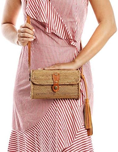 Rattan Bags for Women - Handmade Wicker Woven Purse Handbag Circle Boho Bag Bali … | Handmade, Woven, Bag - Image 6