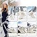 Littleplum Snow Boots for Women-Warm Fur Line Anti Slip Womens Winter Boots-Fashion Ankle Booties Sneakers for Outdoor Hiking Beige Size 8.5