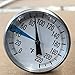 Premium Stainless Steel Soil Thermometer for Backyard Composting - 1.5 Inch Diameter 0-220 Fahrenheit Dial, 5” Inch Temperature Probe for Indoor and Outdoor Gardening