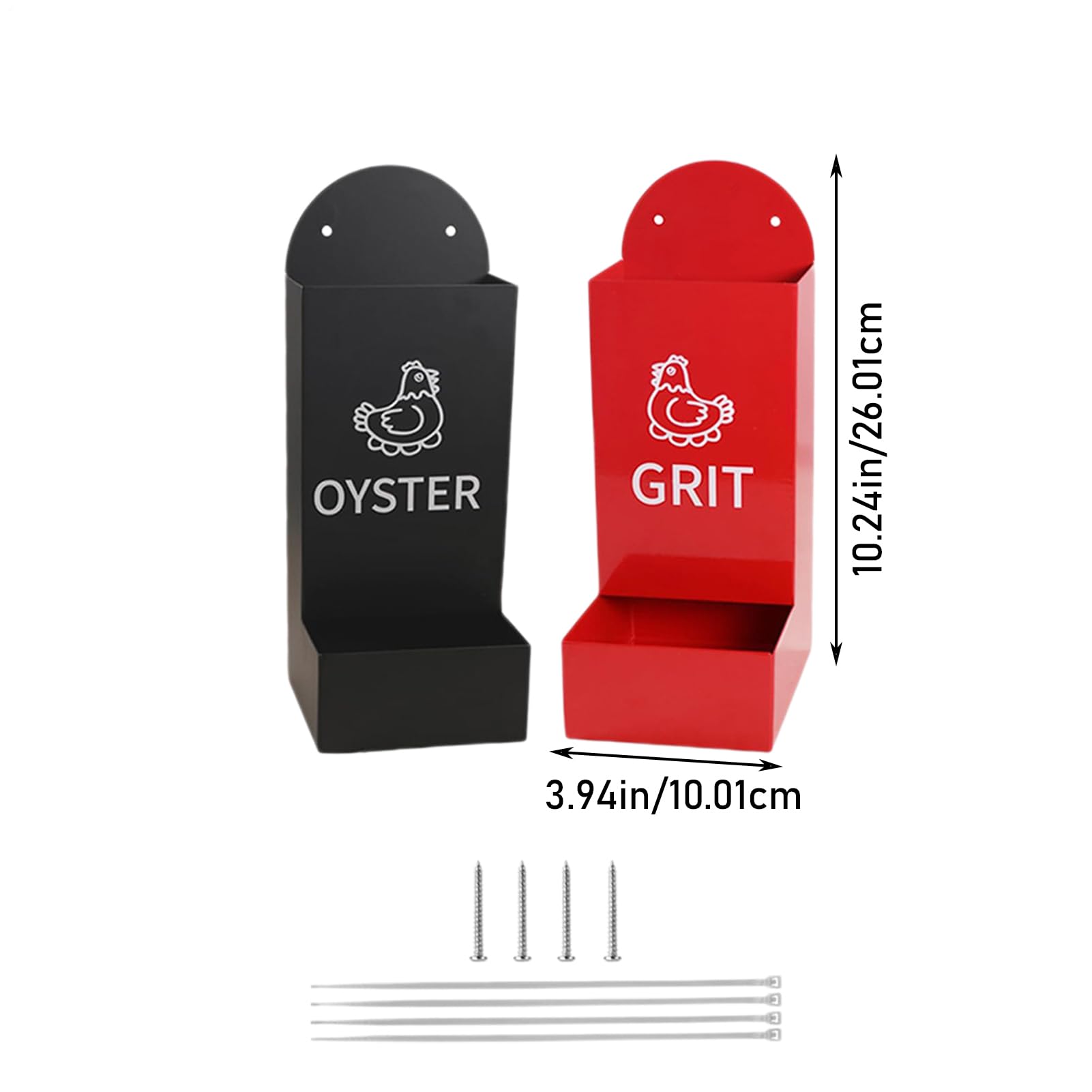 Mangeoire Automatique pour Poules - 2 pièces Grit - Distributeur Semi-fermé Anti-Fuite - Abreuvoir pour volailles en Plein air