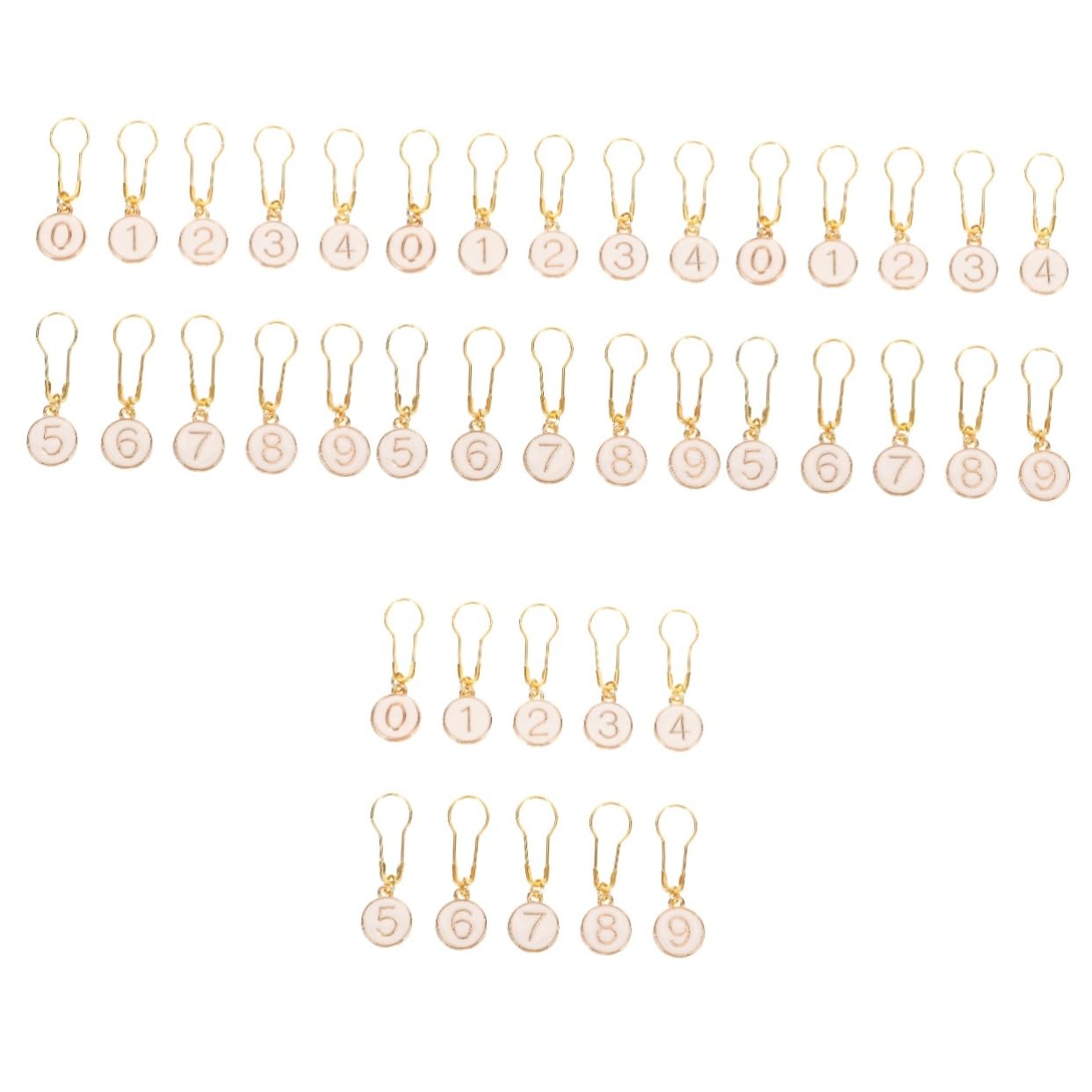 HOODANCOS 40piezas Marcadores Redondos De Zinc Para Tejer De Números Anillos De De Puntadas Para Tejer y Crochet Ligero y Duradero Para Artesanías y Manualidades