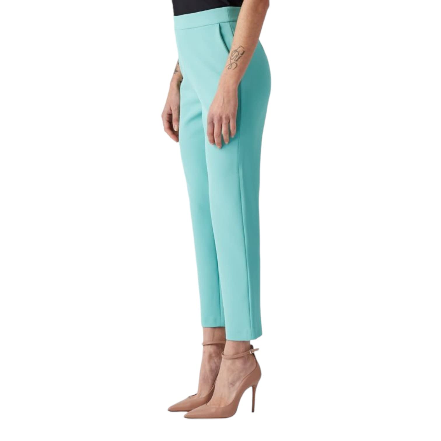 Pinko Donna Pantaloni Chino 100137A0HC Poliuretano Turchese 42