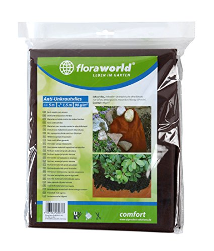 Floraworld Anti-Unkrautvlies Comfort, Dunkelbraun, 500 x 150 x 38 cm